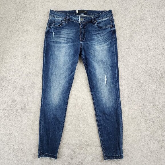 Kut From The Kloth Donna Ankle Skinny Jeans 10 Polyester/Spandex Blend 28CT - Picture 1 of 8